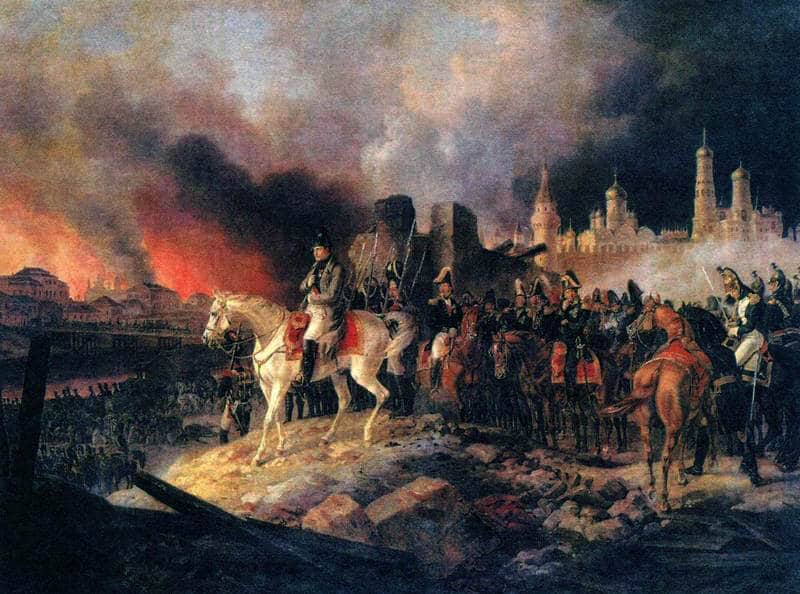 «Наполеон в горящей Москве», Альбрехт Адам